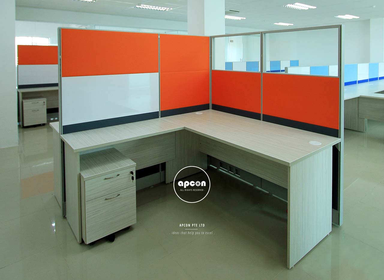 Office Interior Design Singapore - Office Furniture - l High Panel Workstation
