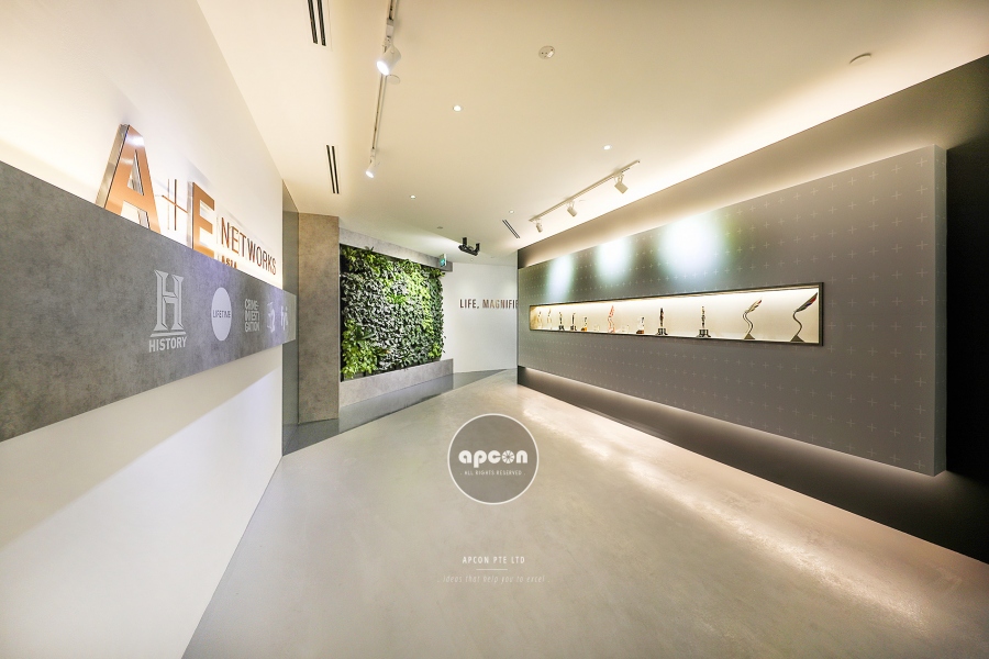 AETN Apcon Office Interior design singapore - Office lobby 1