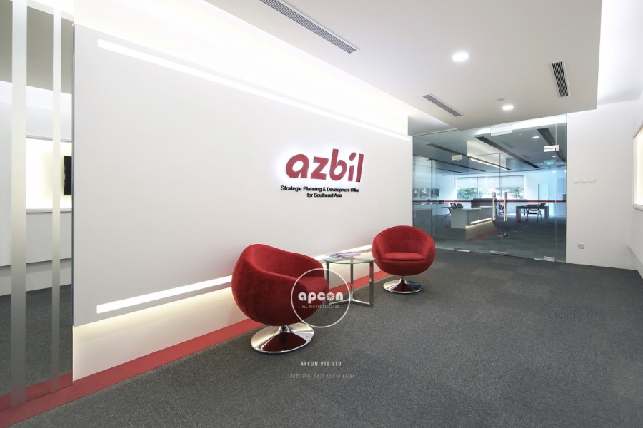 Azbil Commercial Office Design - Reception Lobby