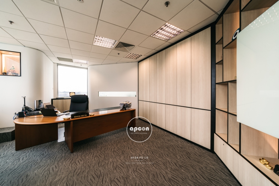Singapore Office Interior Design-Asia Square Tower-Logwin-Managing Director Room