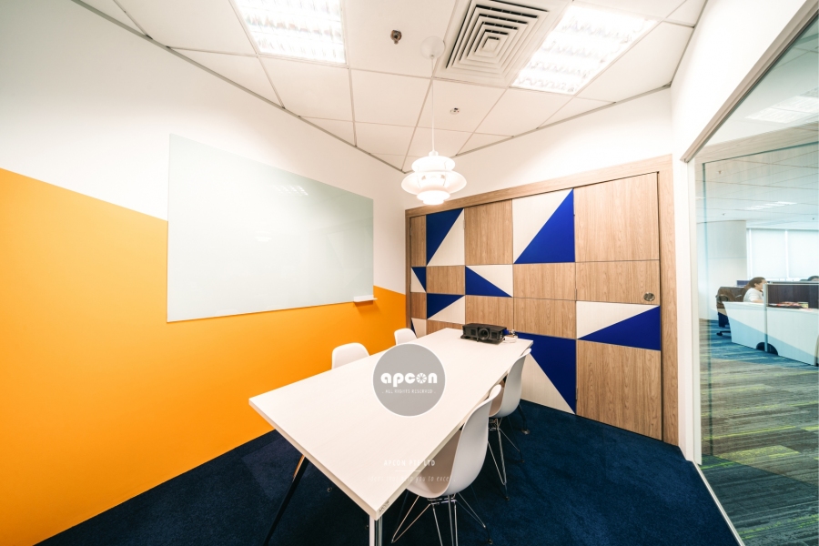 Singapore Office Interior Design-Asia Square Tower-Logwin-Operable Meeting Room 1