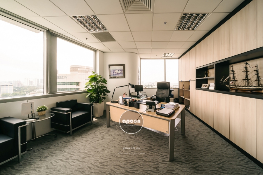 Singapore Office Interior Design-Asia Square Tower-Logwin-Regional Director Room