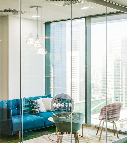Apcon Office Interior Design - HuoBi Singapore - Lounge Office