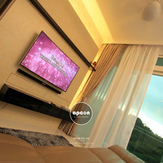 Office Interior Design and Renovation Singapore - OXL Interior - PR Residential - Living Hall TV Cabinet 4